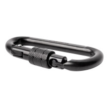 30KN D Shape Carbon Steel Screw Locking Outdoor Rock Climbing Carabine