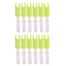 12 Pieces Plastic Archery Precision Nocks for ID 4.2mm Arrow Shaft Uni
