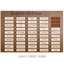 New Wooden Visit 50 States Countdown Travel Plan Home Decor Gift Travel Complete List Ornament Travel Tracker Board