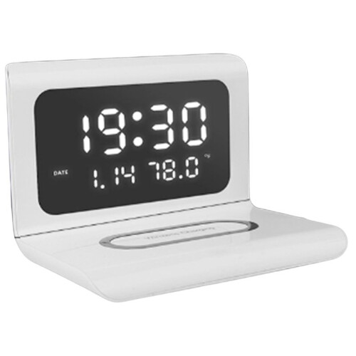 Desktop Alarm Clock Wireless Charger Multi-Function Charger Clock Function 3-in-1 Clock Wireless Charger