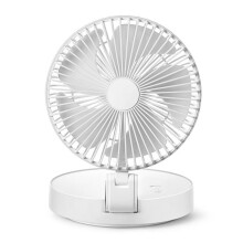 Ventilateur Portable Polyvalent 4 Saisons avec Suspension Murale Pliable Sans Fil Flexible, Confort Toute L'Année, Blanc