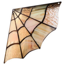 Spider Glas Rum Dekoration Spiderweb Dörr Topperwall Dekor Hörnskylt Spider Webs Fönsterram Av Målat Glas Hem