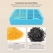 Filtres de Fontaine à Eau pour Chat 2,2 L/74 Oz Filtres et Éponges de Rechange pour Fontaine à Eau Automatique pour Animaux de Compagnie 9 Pièces