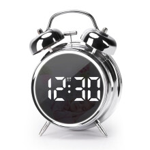 Digital Small Alarm Clock, 4.5 Inch Double Bell, LED Alarm Clock,Loud Alarm Clock for Heavy Sleepers, Adults, Kids
