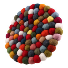 Handmade Colored Wool  Singing Bowl Mat Buddhist Tibetan Singing Bowls Round Mats Percussion Instruments Accessories