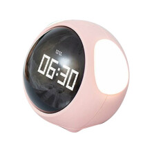 Cute Child Room Alarm Clock Multifunctional Voice Controlled Light Alarm Clock LED Digital Night Mode Expression A