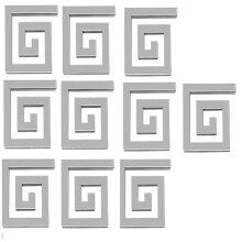 60Pcs DIY Geometric Shape Acrylic Decorative Mirror Stickers Removable Adhesive Wall Mirror Décor for Living Room,Silver