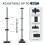 Tabletop Picture Frame Stand,Adjustable for Frames  to 29In,Frame Holder Stand Table Easels for Display,Standing Easel 8