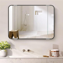 12-Delige Metalen Spiegelhouderset, Spiegelklemmen met Schroeven, Rubberen Pads, Spiegelhaken, Robuuste Spiegelbevestigingsmaterialen