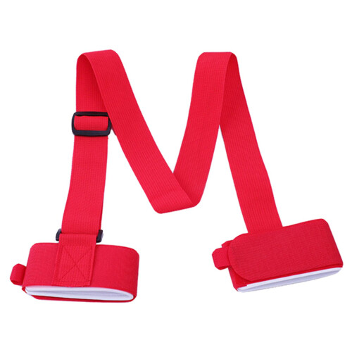 Ski Straps Elastic Strap and Carrier Adjustable Design for Travel red 1