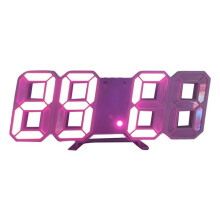 3D Digitale Wekker, Wand-LED-Klok, Bureauwekker met Temperatuur, Geschikt voor Thuis, Keuken en Kantoor A