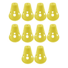 10pcs Light Up Inline Roller Skating Cones LED Pile Cup Roadblocks Yel