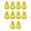 10pcs Light Up Inline Roller Skating Cones LED Pile Cup Roadblocks Yel 1