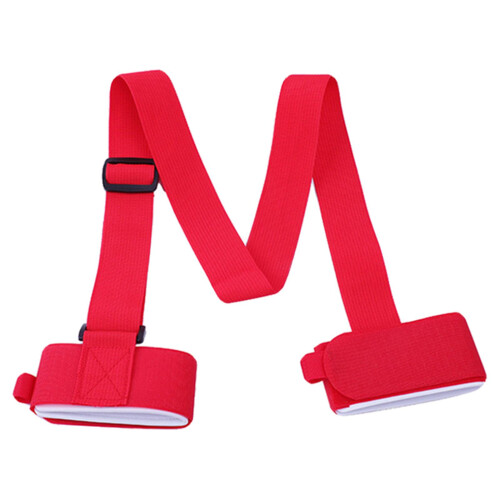 Ski Straps Elastic Strap and Carrier Adjustable Design for Travel red