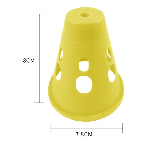 10pcs Light Up Inline Roller Skating Cones LED Pile Cup Roadblocks Yel 1
