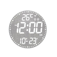 Digital Electronic Clock Calendar Wall Clock Living Room Decorative Wall Hanging Colorful Clock B