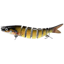 Lifelike Eyes 8 Segment Bionic Bait Treble Hooks Carp Fishing Lure Gol