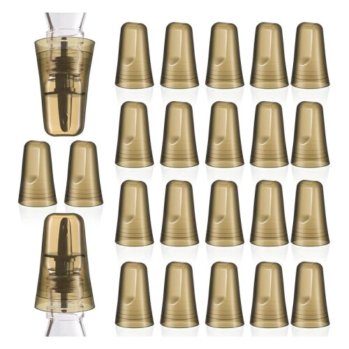 24 Stycken Spritflasklock för Spritflasklock, Universal Hälldispenser, Dammgummiskydd för Pipar