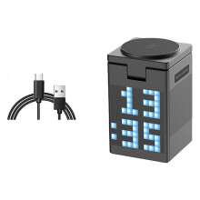 6 in 1 Magnetic Wireless Charger Stand Speaker Alarm Clock for 16 15 14 Pro Max Watch