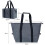 Picnic Storage Bag Folding Cooler Handbag Food Container for Work Grey 2