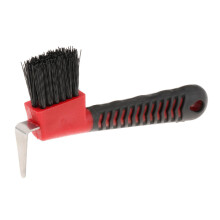 Horse Hoof Pick Brush Equestrian Tool Grooming Soft Grip Color Random