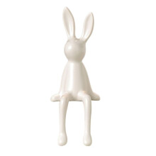Estatua Decorativa de Conejo Sentado de Orejas Largas, Ideal para Escritorio, Estantería, Regalo para Amigos, Color .