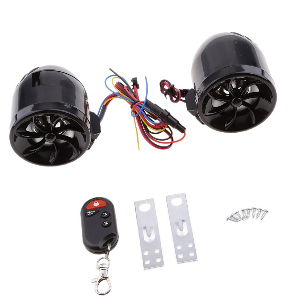 Mini Amplified Motorcycle Speakers Mp3 Player Fm Radio Speaker Alarm B 6902696624482