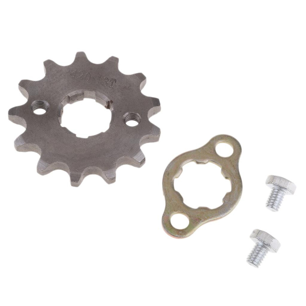 Tooth Front Engine Sprocket For Sdg 110Cc 125Cc Dirt Bike Atv 420-13T- Black 6902696616951