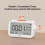 ATuMan MT2 Thermohygrometer Alarm Clock Multi-Function Temperature and Humidity Meter Sensor Weather Station Clock Night Light 4