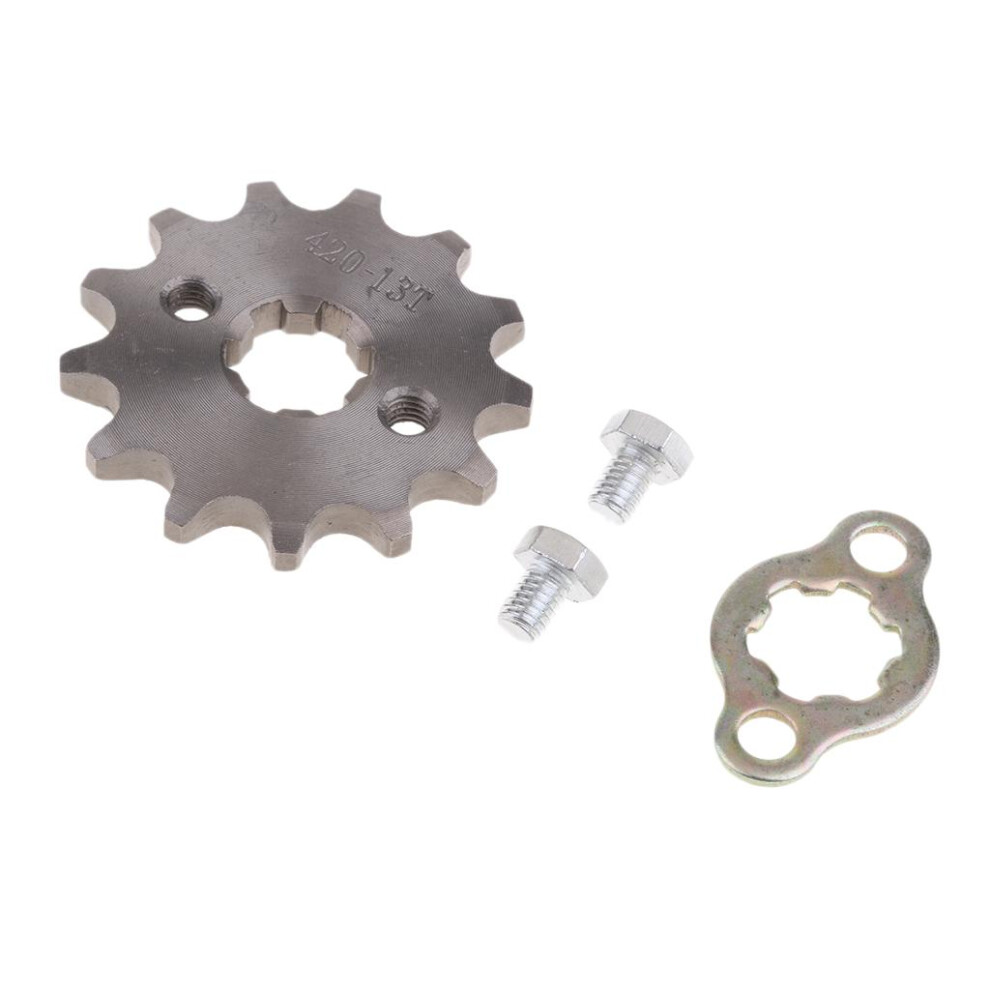 Tooth Front Engine Sprocket For Sdg 110Cc 125Cc Dirt Bike Atv 420-13T- Black 6902696592101