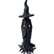 Cracker Witch Statue Gothic Halloween Resin Figurine Retro Magician Decor Dark Fantasy Ornament