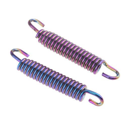 2Pcs 65mm Motorcycle Stainless Steel Exhaust Pipe Muffler Spring Hook