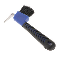 Horse Hoof Pick Brush Equestrian Tool Grooming Soft Grip Blue