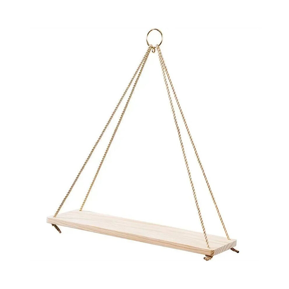 Wooden Rope Swing Wall Hanging Plant Flower Pot Tray Mounted Floating Wall Shelves Nordic Home Decoration Mored Simple 6033075421559