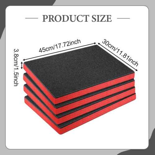 4 Pieces Tool Box Foam Inserts Adults Package for Hard Case Crafting J 1