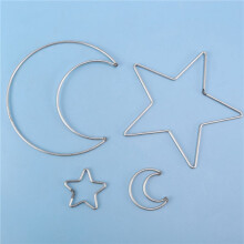 2X Mond Stern Traum Fänger Metall Reifen Ringe Kreis Makramee Für DIY Traum Fänger Herstellung Haus Wand Behang Dekoration