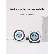 Super Loud Vibration Alarm Clock with Vibrator Multi-Functional Dual Alarm Clock for Heavy Sleeper Deaf Hard Black
