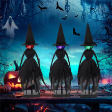 Decorações de Halloween para Ambientes Internos, Estatuetas Assustadoras de Bruxas de Halloween para Decoração de Lareira, Prateleira e Mesa,
