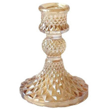 Taper Candlestick Holder Set of 6 Glass Candle Holder for Wedding Table Decorations, Birthdays, Christmas Decor