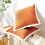 Capa de Almofada Decorativa de Veludo Macio para Sofá, Laranja, 18x18 Polegadas 9