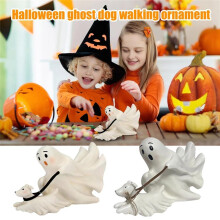 Walking Dog Statue, Cute Resin Figurine, Halloween Decorations for Party, Home, Bedroom, Shelf, Table A