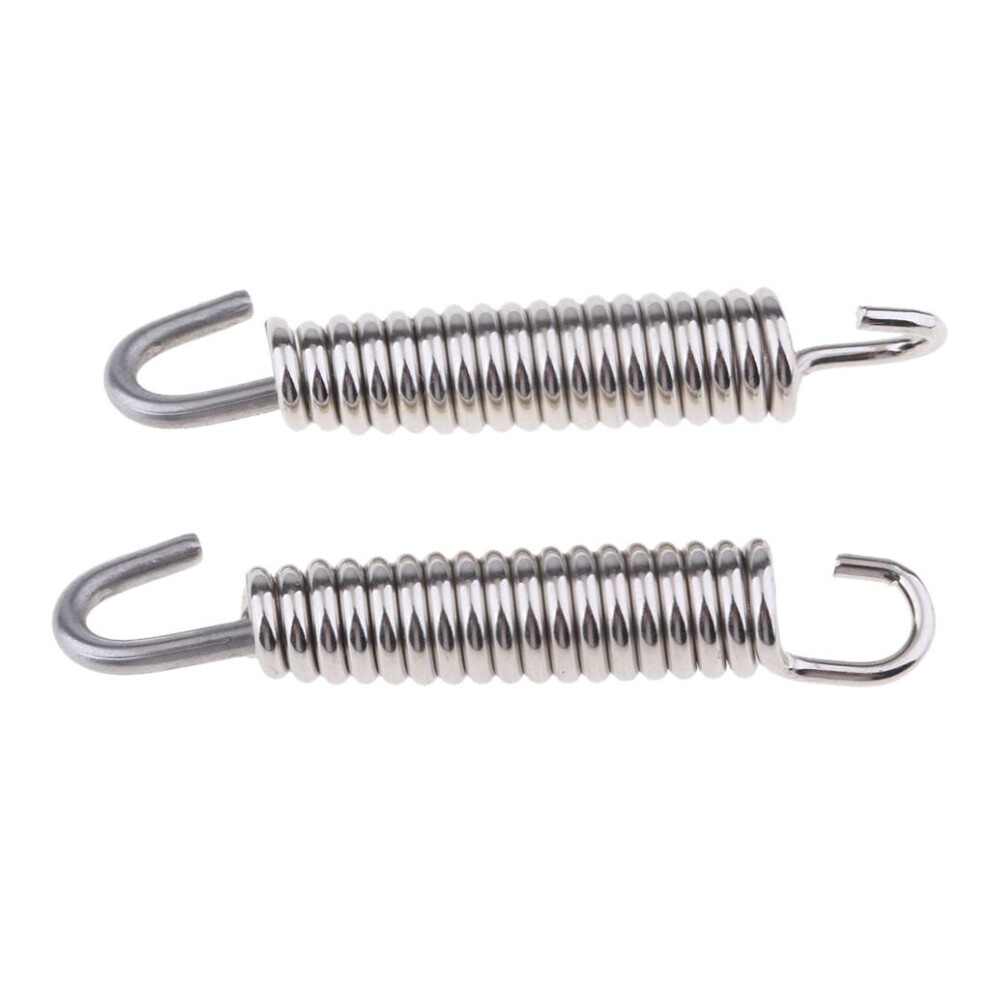2Pcs 65Mm Motorcycle Stainless Steel Exhaust Pipe Muffler Spring Hook 6902695941504