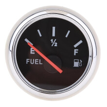 2" 52mm Universal Boat Marine Car Fuel Level Gauge Indicator Black 1