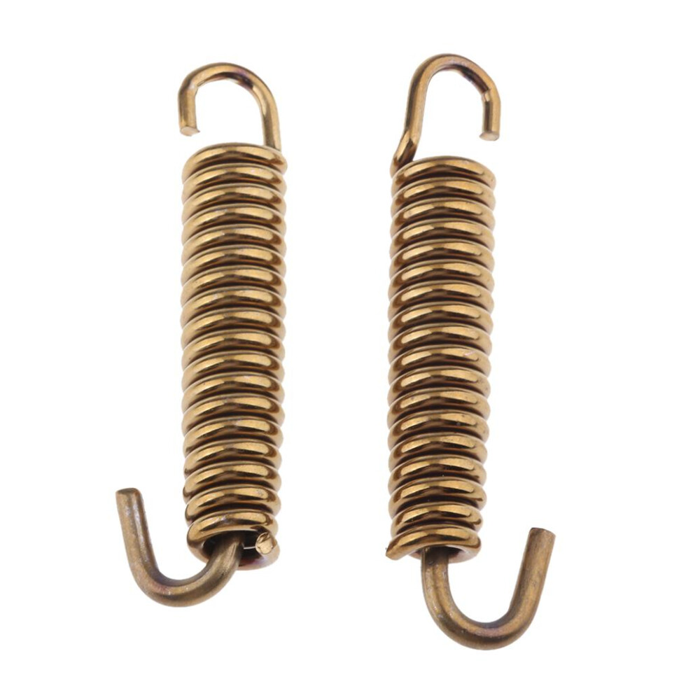 2Pcs 65Mm Motorcycle Stainless Steel Exhaust Pipe Muffler Spring Hook 6902696136978