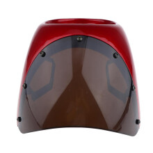 7" Motorcycle Headlight Fairing Screen Cover Cafe Racer Red + Smoke