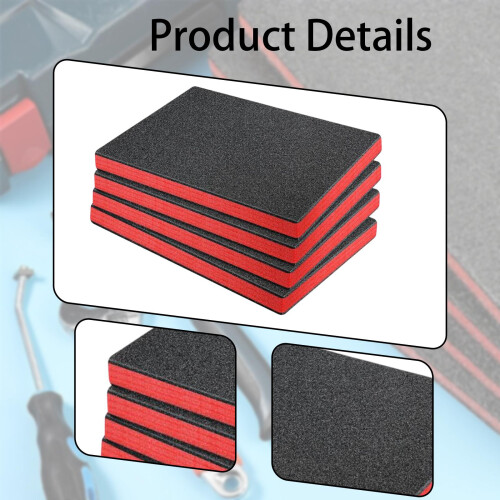 4Pcs Foam Inserts for Cases Packing Foam Pads for Packaging Tool Box P 2