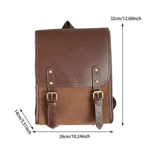Womens Leather Backpack with Top Handle School Bag for Outdoor Work Sh 1