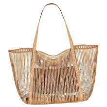 Mesh Beach Tote Bag Large Capacity Storage Bag for Shopping Vacation C