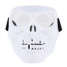 Motorbike Goggles Helmet Mask Motocross Skull Windproof Glasses White+