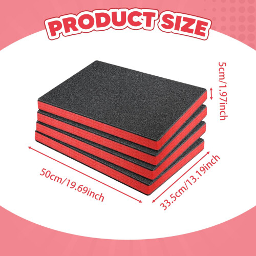 4Pcs Foam Inserts for Cases Packing Foam Pads for Packaging Tool Box P 1